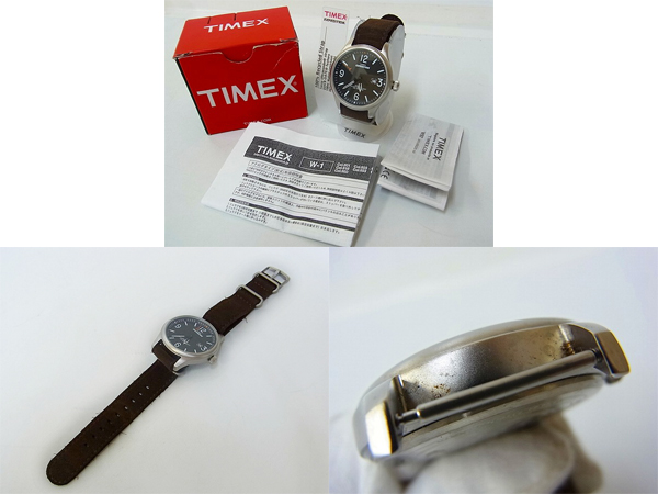 実際に弊社で買取させて頂いたTIMEX/タイメックス Expedition/T49935 腕時計 クォーツ 黒/茶の画像 2枚目