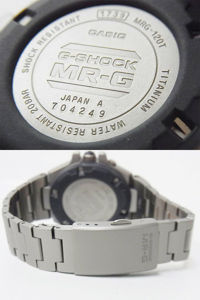 実際に弊社で買取させて頂いたG-SHOCK/Gショック MR-G/アナログ フルメタル MRG-120T-1Aの画像 2枚目