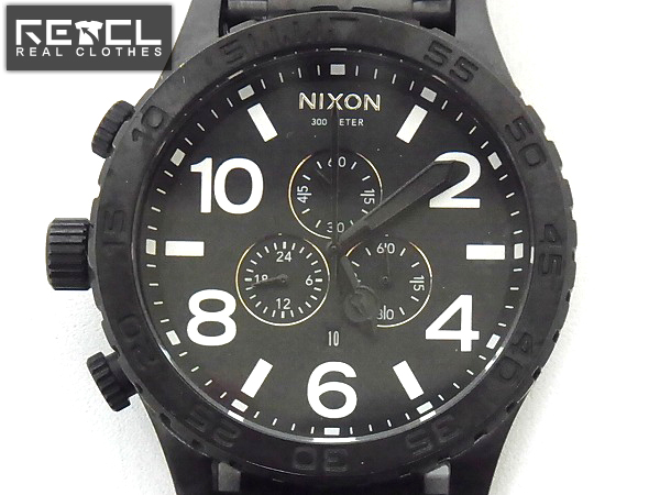 実際に弊社で買取させて頂いたNIXON/ニクソン 51-30/A083-001 オールブラック クオーツ式時計