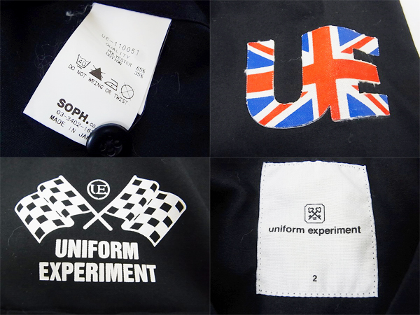 実際に弊社で買取させて頂いたuniform experiment/ソフネット　半袖シャツ ブラック 2の画像 2枚目