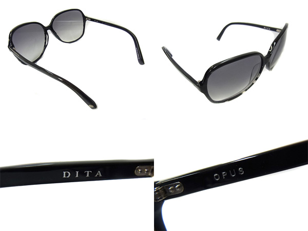 実際に弊社で買取させて頂いたDITA/ディータ OPUS/オーパス 15000A スクエア型サングラス/黒の画像 1枚目