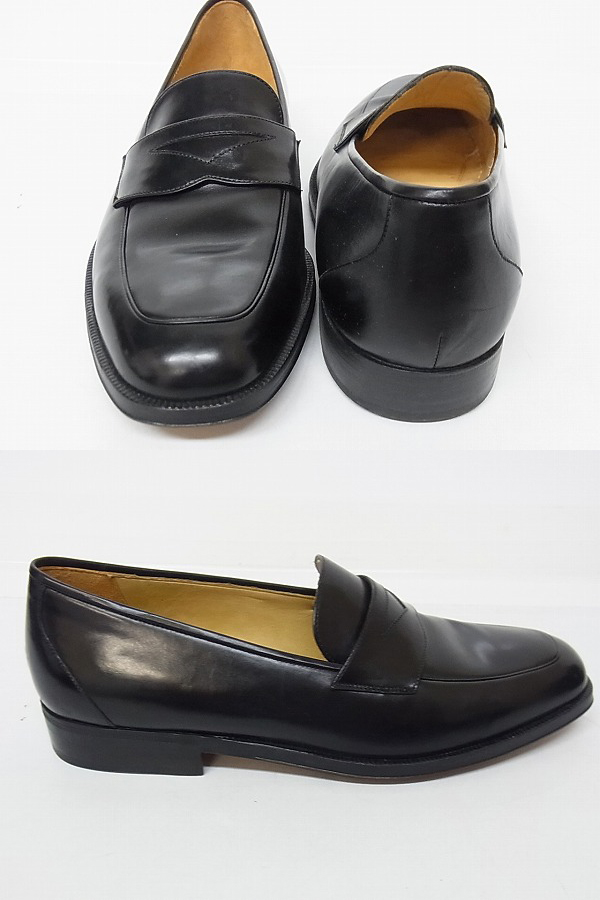 実際に弊社で買取させて頂いたCOLE HAAN/コールハーン コインローファー/11513 革靴 黒 7Mの画像 1枚目