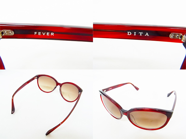 実際に弊社で買取させて頂いた【未使用】DITA/ディータ FEVER/フィーバー 15004Cサングラス/赤の画像 1枚目