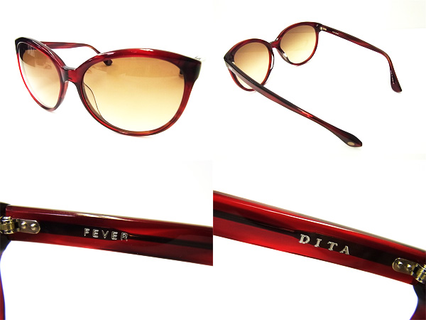 実際に弊社で買取させて頂いた【未使用】DITA/ディータ FEVER/フィーバー15004A サングラス赤の画像 1枚目