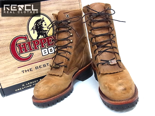 実際に弊社で買取させて頂いたCHIPPEWA/チペワ TAN RODEO スチールトゥロガーブーツ20093/8.5D