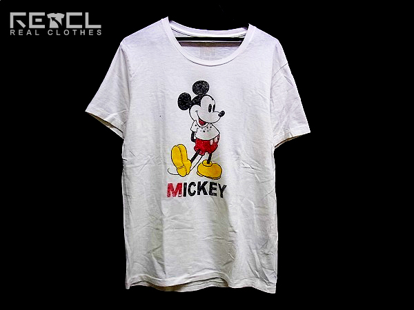 実際に弊社で買取させて頂いたM/エム×Disney/ディズニー 12SS VINTAGE加工ミッキーTシャツ L