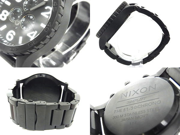 実際に弊社で買取させて頂いたNIXON/ニクソン 51-30 CHRONO/A083001 クロノ/オールブラックの画像 1枚目