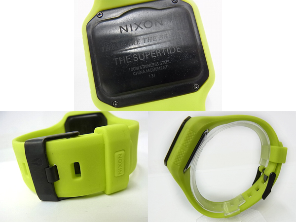 実際に弊社で買取させて頂いたNIXON/ニクソン スーパータイド 腕時計 イエロー NA3161262-00の画像 1枚目