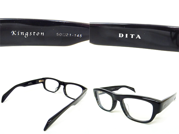 実際に弊社で買取させて頂いた【未使用】DITA/ディータKINGSTON 2006D 黒縁/セル眼鏡フレームの画像 1枚目