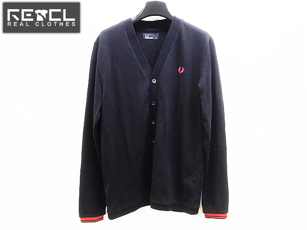 実際に弊社で買取させて頂いたFRED PERRY/フレッドペリー PIQUEプレッピーカーディガン/紺S