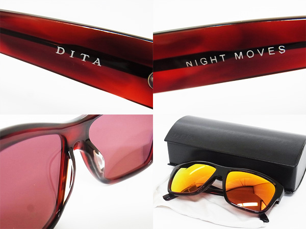 実際に弊社で買取させて頂いた【未使用】DITA/ディータNIGHT MOVES 15005Cミラーサングラス/赤の画像 2枚目