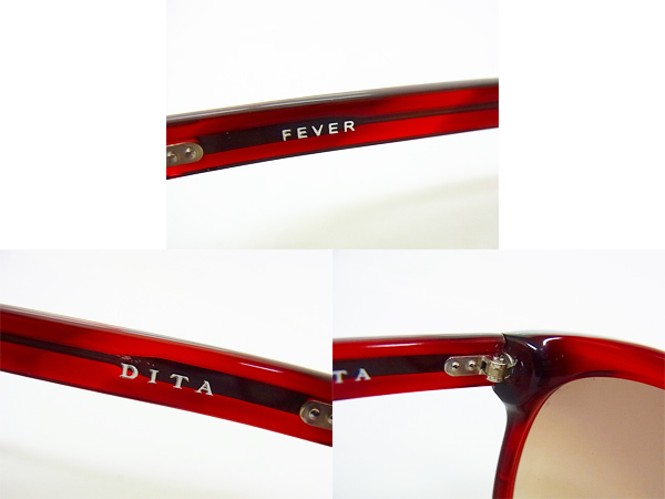 実際に弊社で買取させて頂いた【未使用】DITA/ディータ FEVER/フィーバー 15004Cサングラス/赤の画像 2枚目