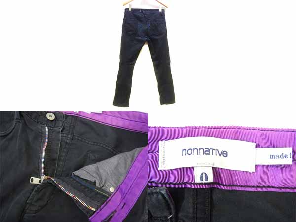 実際に弊社で買取させて頂いたnonnative/ノンネイティブ スリムストレッチパンツ ブラック 0の画像 1枚目