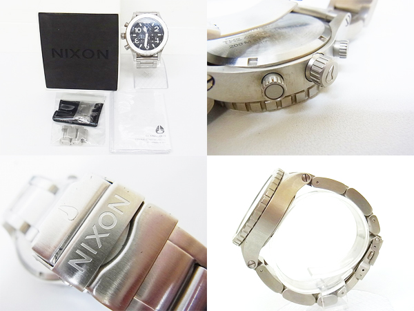 実際に弊社で買取させて頂いたNIXNIXON/ニクソン THE42-20 CHRONO/A037-000 クロノグラフの画像 2枚目