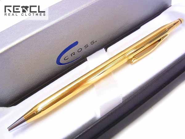 実際に弊社で買取させて頂いたCROSSクロス 1/20 18KT Gold Filled/Rolledボールペン ゴールド