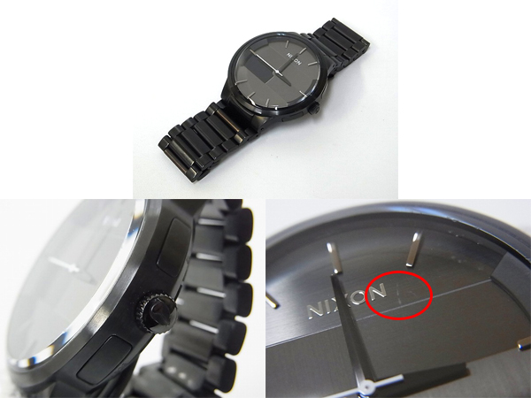 実際に弊社で買取させて頂いたNIXON/ニクソン スペンサーブラック/A113-001 クォーツ デジアナの画像 2枚目