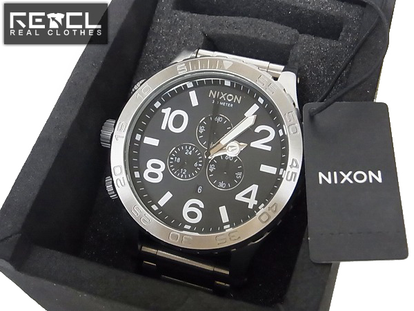 実際に弊社で買取させて頂いたNIXON/ニクソン THE 51-30 CHRONO/クロノグラフ 銀/黒 A083-000