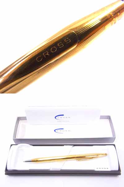 実際に弊社で買取させて頂いたCROSSクロス 1/20 18KT Gold Filled/Rolledボールペン ゴールドの画像 2枚目