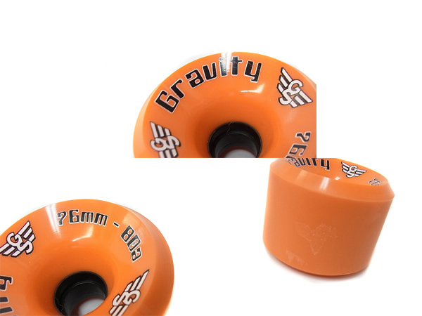 実際に弊社で買取させて頂いたGRAVITY/グラビティ HI-GRADE スケートボードウィール 橙/76mmの画像 2枚目