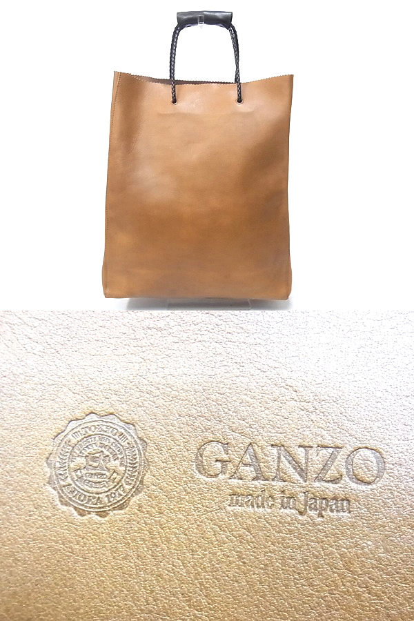 実際に弊社で買取させて頂いたGANZO/ガンゾ SACCHETTO/サケット タテ型トートバッグ レザーの画像 1枚目