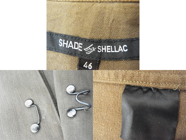 実際に弊社で買取させて頂いたSHELLAC/シェラック フロントフックジャケット/カーキ/46の画像 2枚目