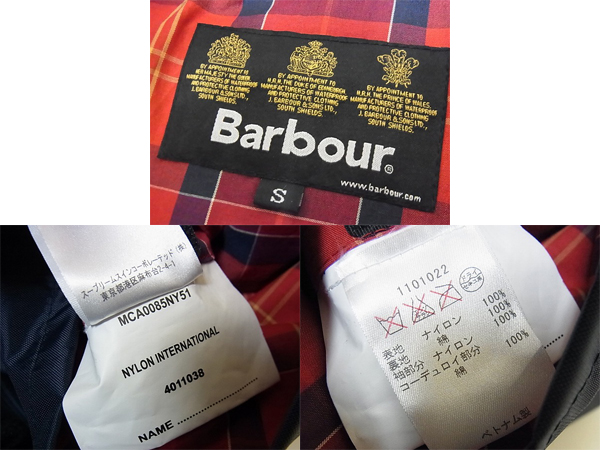 実際に弊社で買取させて頂いたBarbour/バブアー インターナショナルライディングジャケット/Sの画像 2枚目