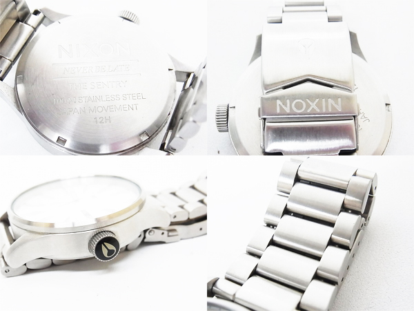 実際に弊社で買取させて頂いたNIXON/ニクソン THE SENTRY SS/セントリー シルバー/NA356100の画像 2枚目