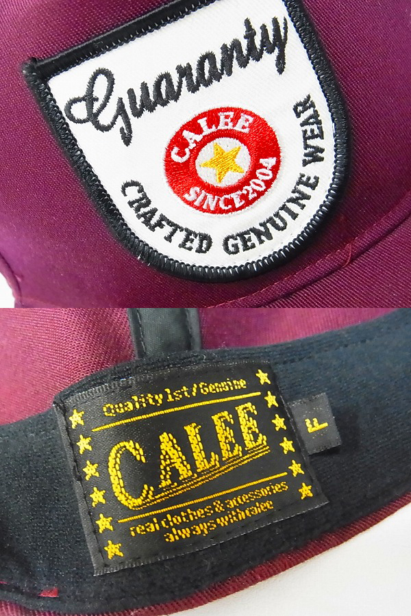 実際に弊社で買取させて頂いたCALEE/キャリー 12AW T/C TWILL WAPPEN CAP/ワッペンキャップ Fの画像 2枚目