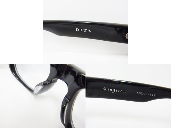 実際に弊社で買取させて頂いた【未使用】DITA/ディータKINGSTON 2006D 黒縁/セル眼鏡フレームの画像 2枚目