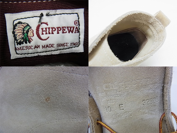 実際に弊社で買取させて頂いたCHIPPEWA/チペワ USA製スエードレザーチャッカブーツ 32909/10Eの画像 2枚目