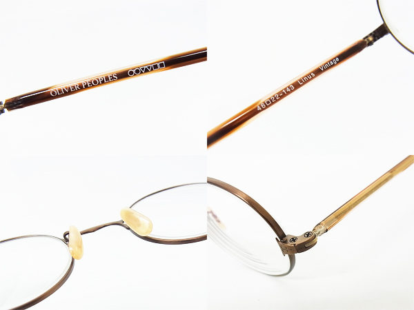 OLIVER PEOPLES/オリバーピープルズ Linus vintage 丸型眼鏡の買取実績