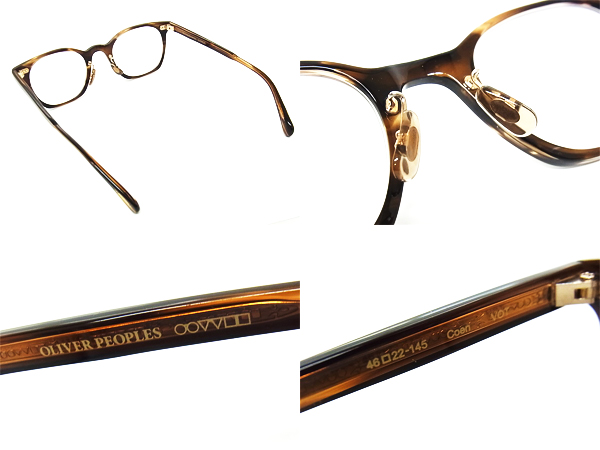 実際に弊社で買取させて頂いたOLIVER PEOPLES/オリバーピープルズ COEN VOT ボストンフレームの画像 1枚目