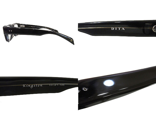 実際に弊社で買取させて頂いた【未使用】DITA/ディータ キングストン 黒縁眼鏡メガネ 2006Aの画像 2枚目