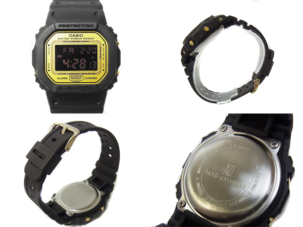 実際に弊社で買取させて頂いたG-SHOCK×ナノユニバース コラボ ブラックブラウンDW-5600NU-9JRの画像 1枚目