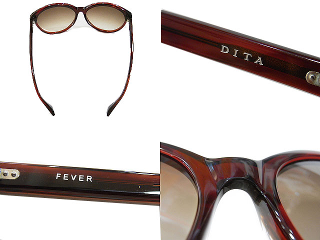 実際に弊社で買取させて頂いた【未使用】DITA/ディータ FEVER サングラス 15004C 赤×茶の画像 2枚目