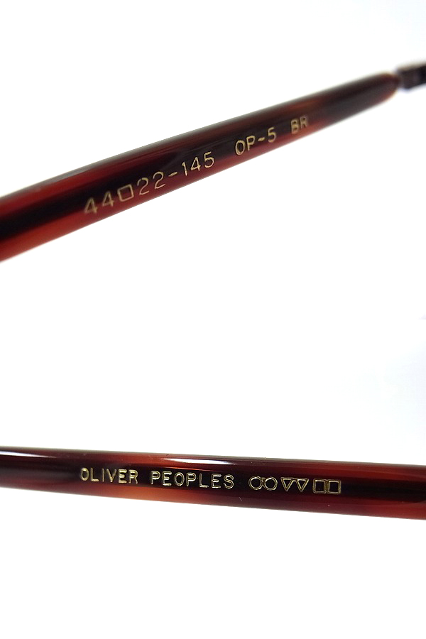 実際に弊社で買取させて頂いたOLIVER PEOPLES/オリバーピープルズ OP-5BR メガネフレーム 茶の画像 2枚目