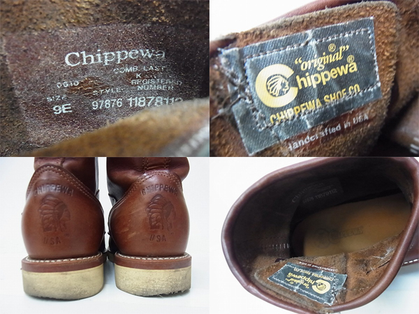 実際に弊社で買取させて頂いたCHIPPEWA/チペワ 97876 モックトゥレザーエンジニアブーツ 9Eの画像 2枚目