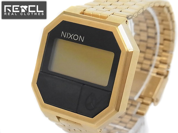 実際に弊社で買取させて頂いたNIXON/ニクソン ROBOT ROCK THE RE-RUN ゴールドモデル 腕時計