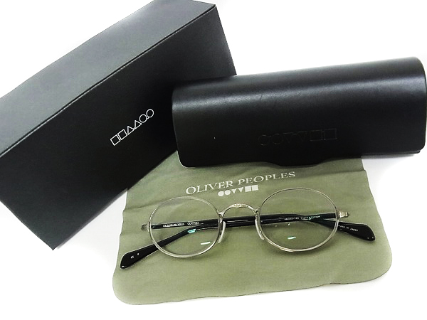 実際に弊社で買取させて頂いたOLIVER PEOPLES/オリバーピープルズ Linus vintage 丸眼鏡/黒の画像 2枚目