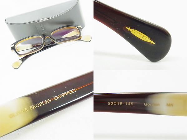 実際に弊社で買取させて頂いたOLIVER PEOPLES/オリバーピープルズ GORDON/ゴードン メガネの画像 2枚目