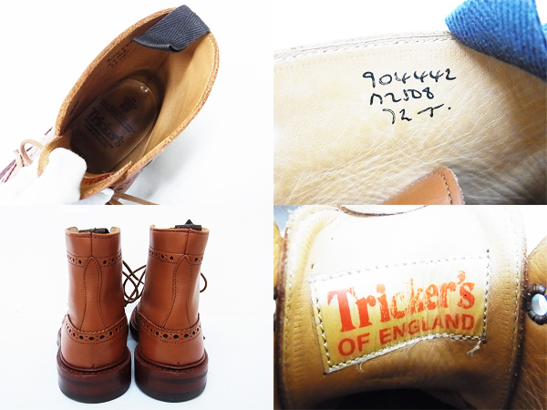 実際に弊社で買取させて頂いたTricker's/トリッカーズ Malton ウィングチップカントリーブーツの画像 2枚目