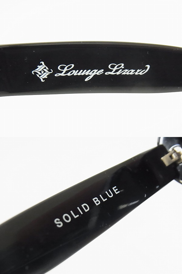 実際に弊社で買取させて頂いたLOUNGE LIZARD×SOLIDBLUE 別注 コラボサングラス ブラックの画像 1枚目