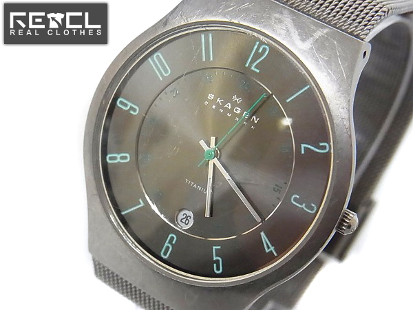 実際に弊社で買取させて頂いたSKAGEN/スカーゲン アナログ腕時計限定モデル/チタンJ233XLTTME