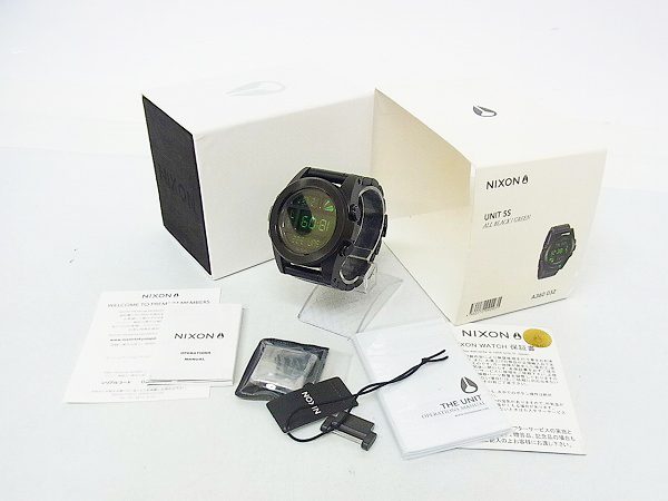 実際に弊社で買取させて頂いたNIXON/ニクソン ユニットSS ブラック×グリーン A360032 の画像 1枚目