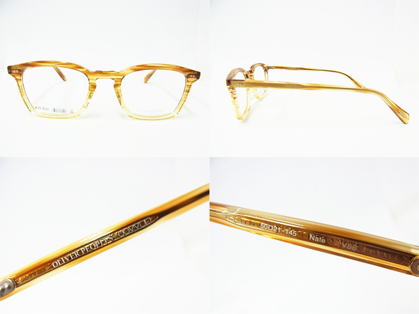 実際に弊社で買取させて頂いた【未使用】OLIVER PEOPLES/オリバーピープルズ Nate 眼鏡 茶系の画像 1枚目