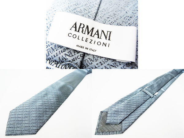 実際に弊社で買取させて頂いたARMANI COLLEZIONI/アルマーニコレツォーニ ロゴ総柄ネクタイの画像 1枚目