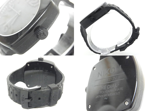 実際に弊社で買取させて頂いたNIXON/ニクソン THE DIAL/A265-000 オールブラックラバーベルトの画像 1枚目