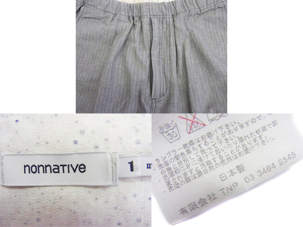 実際に弊社で買取させて頂いたnonnative/ノンネイティブ NN-P2131 イージーショートパンツ 1の画像 2枚目