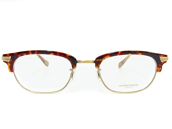 実際に弊社で買取させて頂いたOLIVER PEOPLES DIANDRA 伊達めがね/眼鏡 ゴールド×デミ柄の画像 2枚目