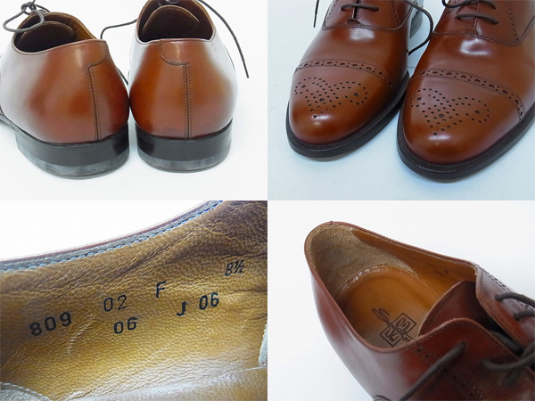 実際に弊社で買取させて頂いたSantoni/サントーニ ストレートチップ メダリオンシューズ 8.5の画像 2枚目